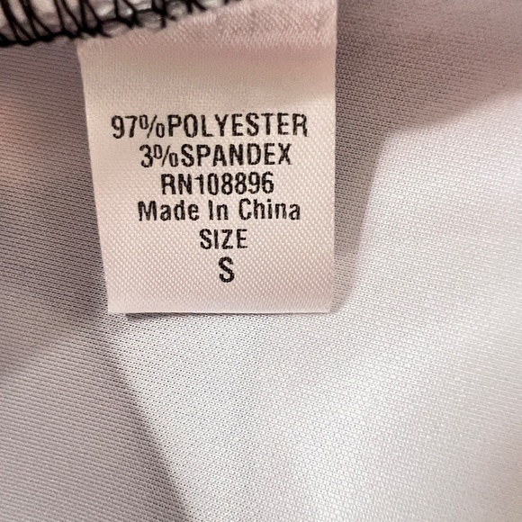 # A099  For Her NYC  Vintage Black Dress  Polka Dot Puff Sleeve  NWT size S - Picture 5 of 6